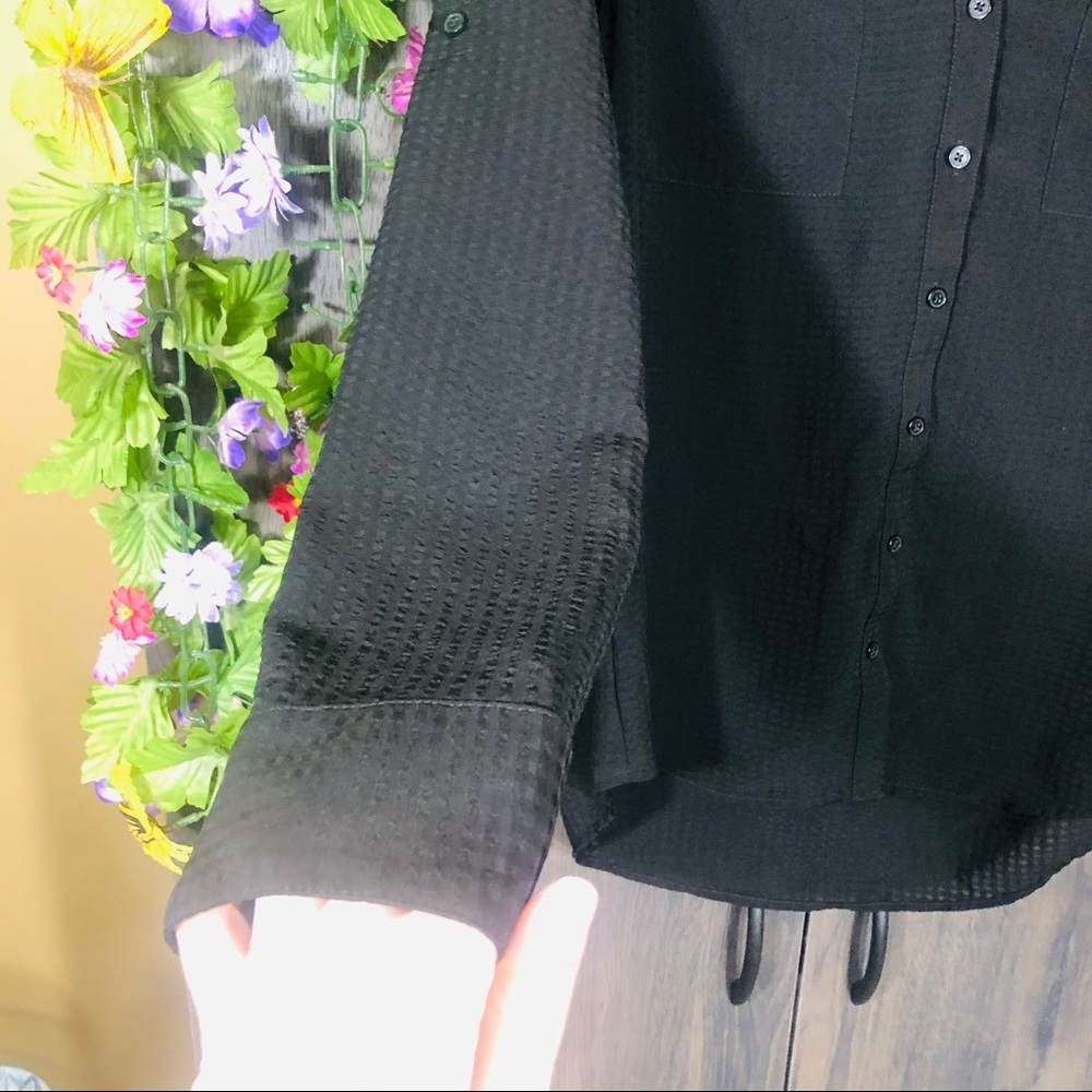 **3/$30express Button Down Collared Blouse Medium - image 4